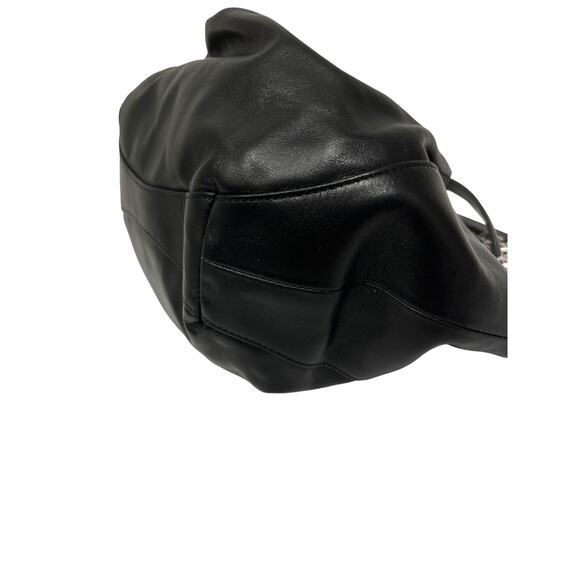 GIVENCHY Black Leather Silver Lock Accent Chain Strap Kenny Shoulder Bag - Picture 10 of 16